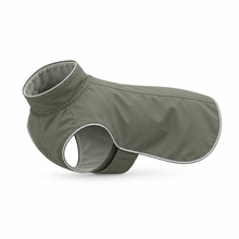 RainShell dog raincoat isolated on a clean white background