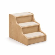 Rounded Oak Pet Steps on a clean white background