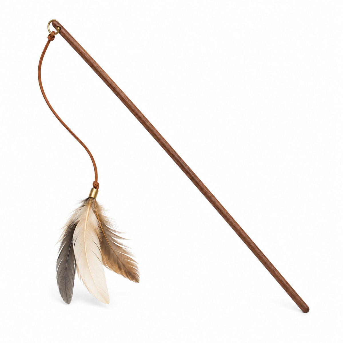 Featherline Teaser Wand isolated on a clean warm-white background